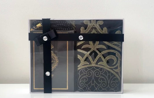 Black - Quran, Prayer Mat and Tasbih Gift Set