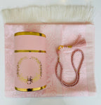 Pink - Prayer Mat and Tasbih Cylinder